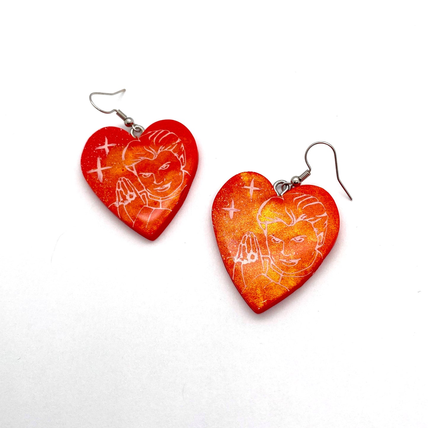 Red Heart Walter earrings