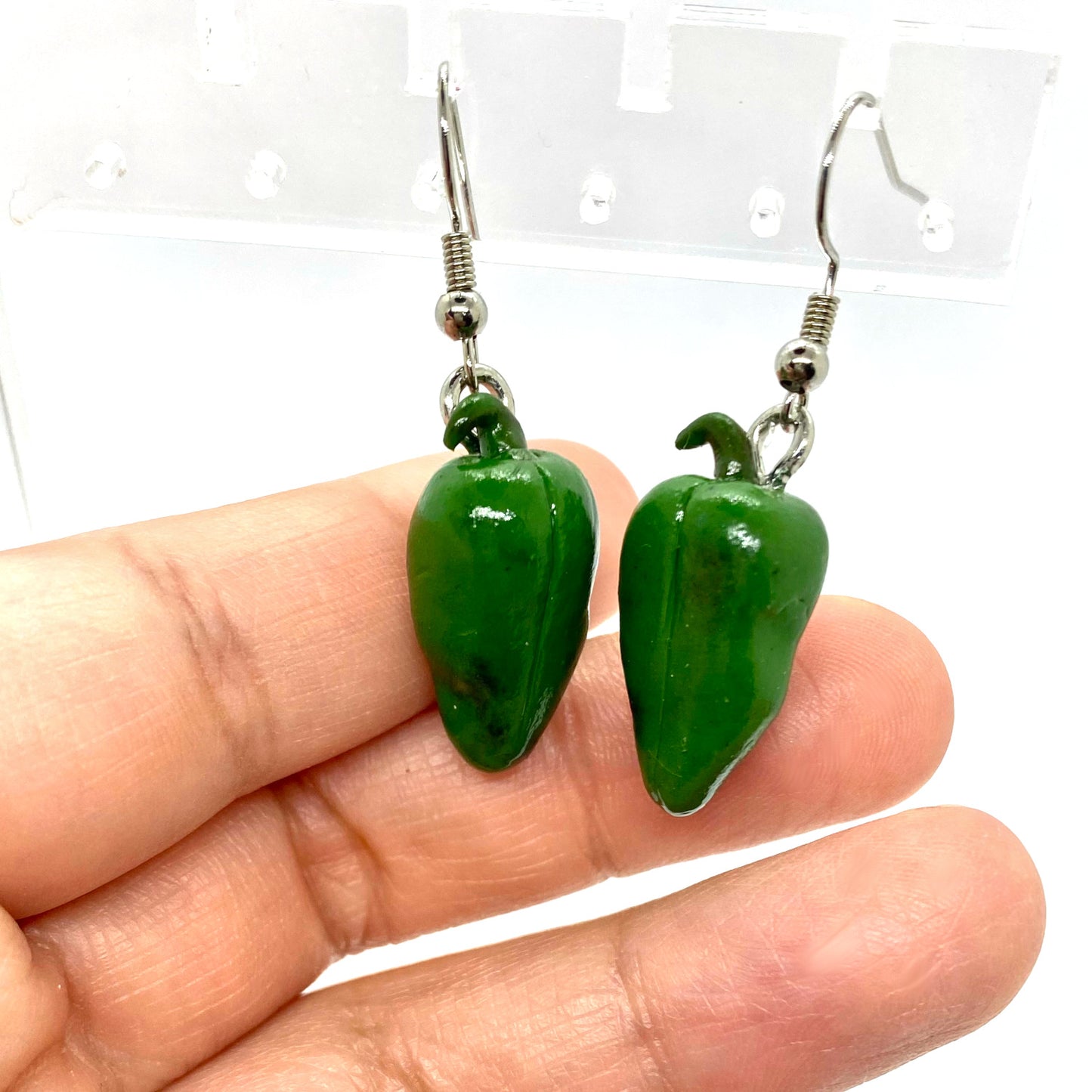 Poblano Peppers, Chiles Earrings