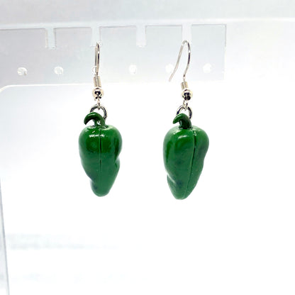 Poblano Peppers, Chiles Earrings