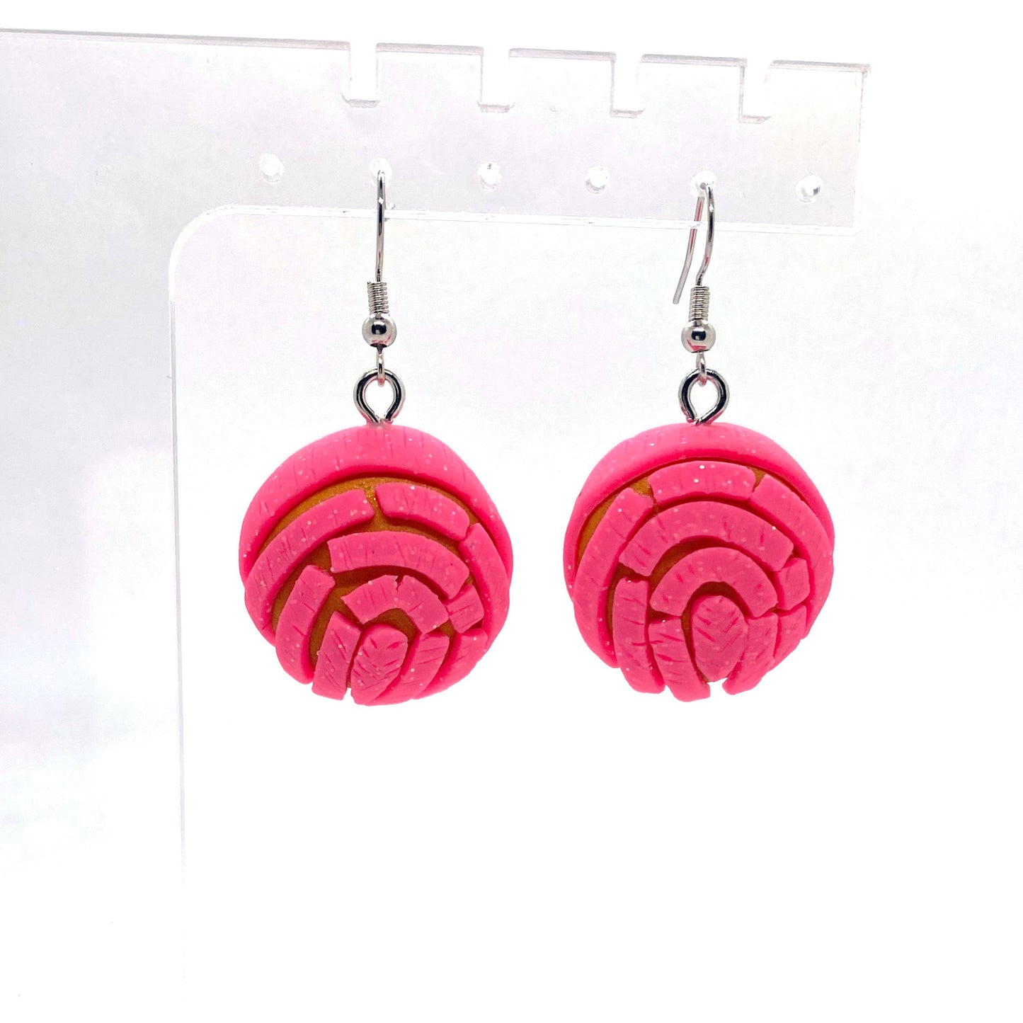 Pink concha, conchita, pan dulce earring