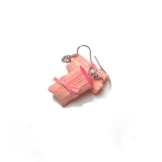 Tamales de fresa earrings, strawberry tamales earrings