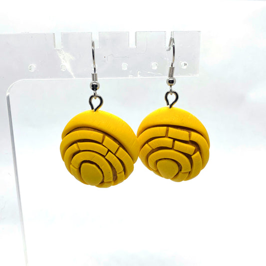 Yellow concha, conchita, pan dulce earring